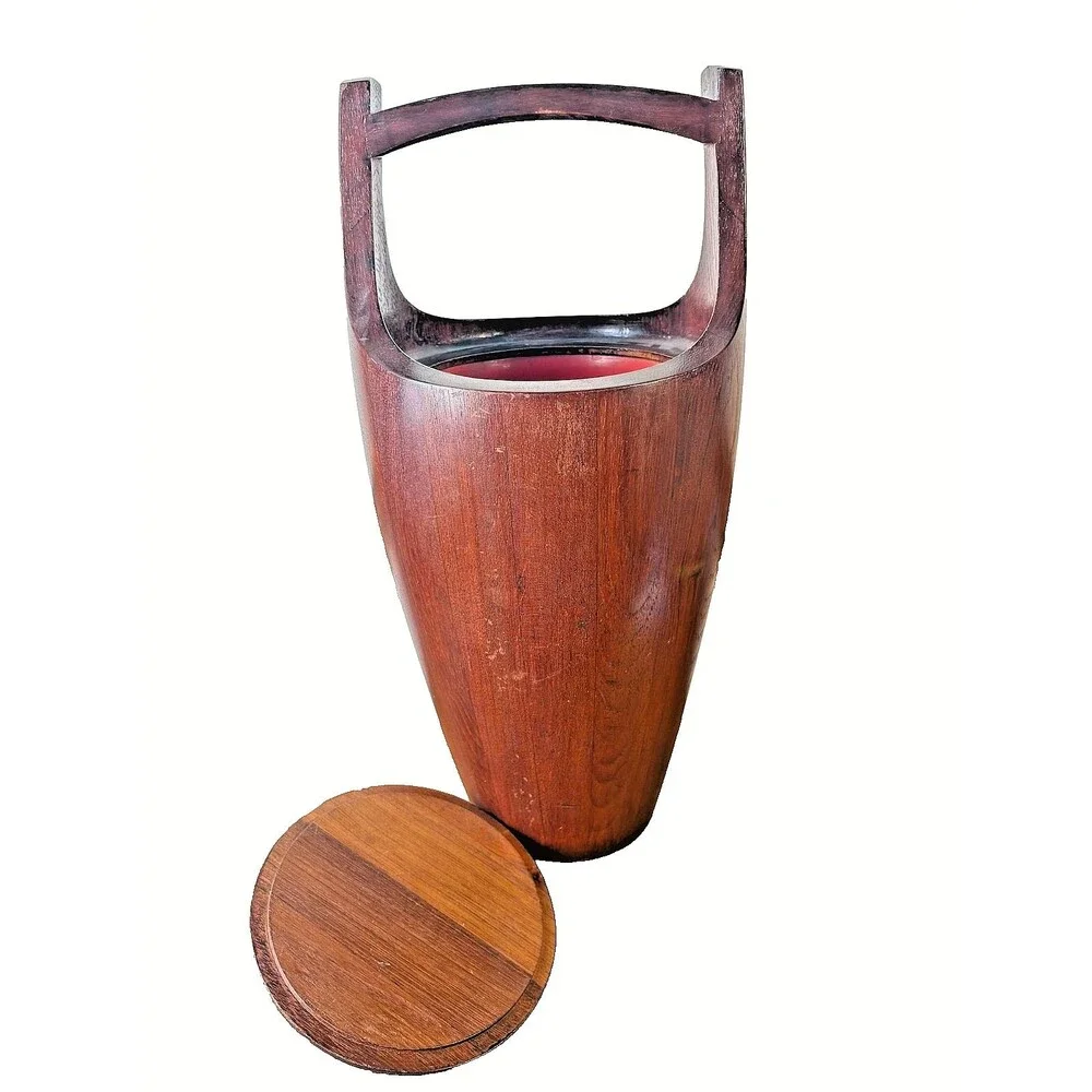 Vtg Dansk Teak Ice Bucket Jens Quistgaard Denmark Mid Century Modern MCM 19